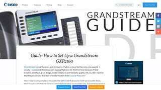 Guide: How to Set Up a Grandstream GXP2160 - Telzio Blog