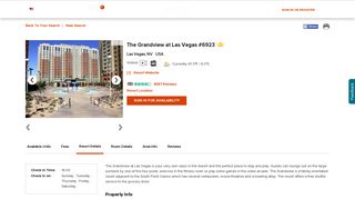 The Grandview at Las Vegas #6923 Details : RCI