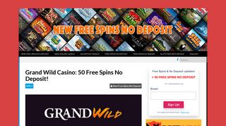Grand Wild Casino - New Free Spins No Deposit