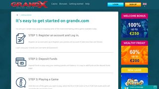 Getting started - Grandx Casino
