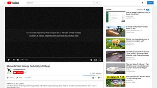 Students from Grange Technology College - YouTube