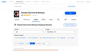 Working at Granite City Food & Brewery: 151 Reviews | Indeed.com