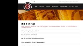 Mug Club FAQ - Granite City