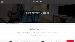 Rent Payment Options | Granite Student Living | Purdue & IU