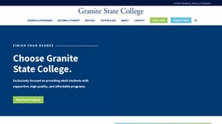 Granite State College: Bachelor's, Master's & Associate Degrees Online