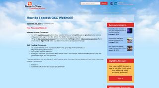 How do I access GSC Webmail? - Granite State Communications