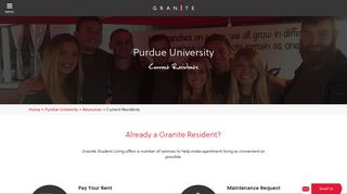 For Current Residents | Granite Student Living | Purdue Apts