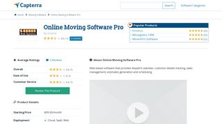 Online Moving Software Pro Reviews and Pricing - 2019 - Capterra