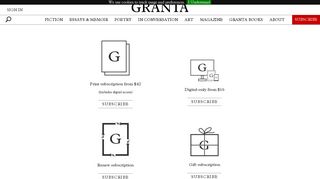 Subscribe - Granta