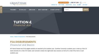 Financial Aid Reviews and Disbursement | Grantham University