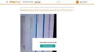 Solved: Window Help Ims Grantham, Edu GLife Your Online Po ...