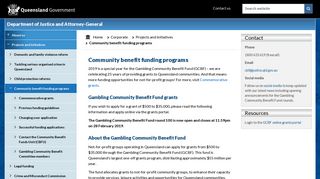 Community benefit funding programs | Department of Justice and ...
