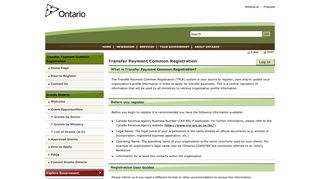 Grants Ontario: How to Register