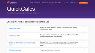 QuickCalcs - GraphPad Software