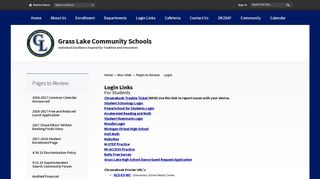 Pages to Review / Login - Grass Lake Community Schools