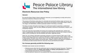 Login - Peace Palace Library