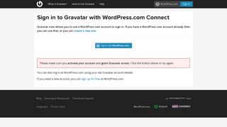 Sign in to Gravatar with WordPress.com Connect - Gravatar - Globally ...