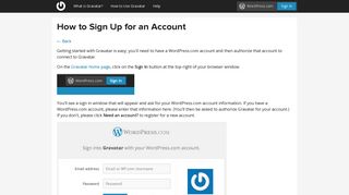 How to Sign Up for an Account - Gravatar - Globally Recognized Avatars