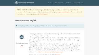 How do users login? - Gravity Support Forums - Gravity Forms