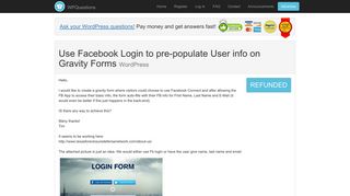 Use Facebook Login to pre-populate User info on Gravity Forms ...