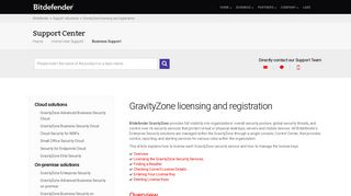 GravityZone licensing and registration - Bitdefender