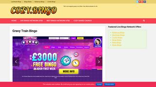 Gravy Train Bingo | You Have £30 FREE Play Bonus Cash!