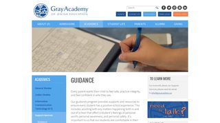 Gray Academy of Jewish Education: Guidance