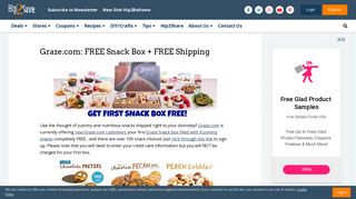 Graze.com: FREE Snack Box + FREE Shipping - Hip2Save