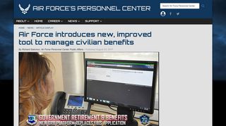 Air Force introduces new, improved tool to manage civilian benefits ...