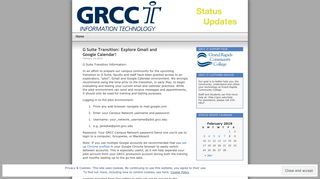 GRCC IT Status Updates