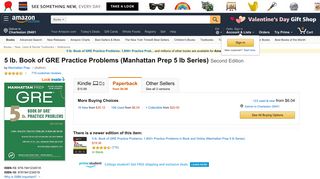 5 lb. Book of GRE Practice Problems (Manhattan Prep 5 lb Series ...