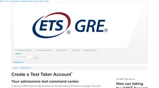 Create & Manage Your ETS Account | Take The GRE®