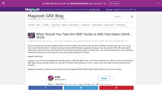 When Should You Take the GRE? Guide to GRE Test Dates (2018 ...