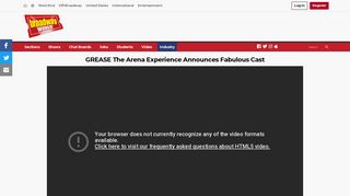 GREASE The Arena Experience Announces Fabulous Cast Video