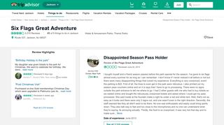 Disappointed Season Pass Holder - Review of Six Flags Great ...