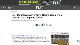 Six Flags Great Adventure: Hours, rides, map, tickets, season pass ...
