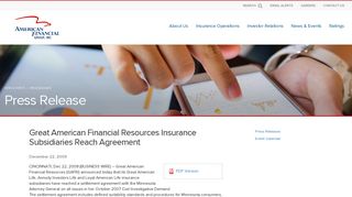 Great American Financial Resources Insurance Subsidiaries Reach ...