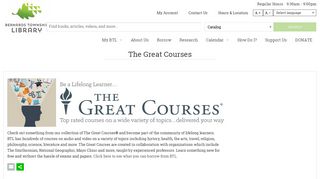 The Great Courses | Bernards Township Library