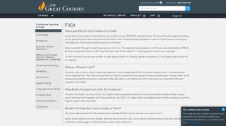 FAQs - The Great Courses