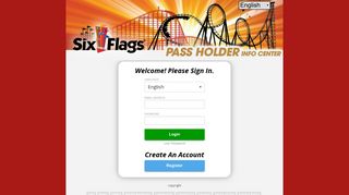 Six Flags Pass Holder Info Center: Login