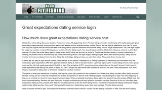 Great expectations dating service login - All About Fly Fishing