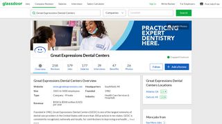 Working at Great Expressions Dental Centers | Glassdoor