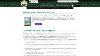 Register Online - Greens' Fee Passport