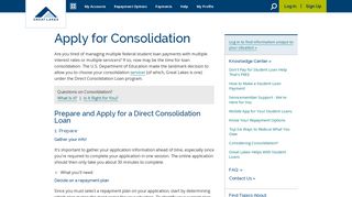 Prepare and Apply for Federal Student Loan Consolidation | Great Lakes