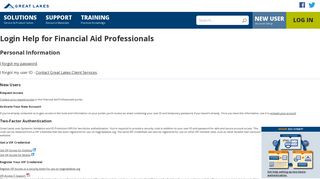 Login Help for Financial Aid Professionals - Great Lakes Higher ...