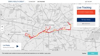 Live tracking of the Simplyhealth Great Manchester Run