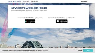 Download the Great North Run app