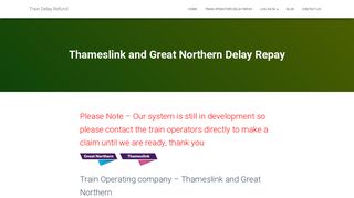 Thameslink and Great Northern Delay Repay - Train Delay Refund