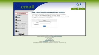 Magic Mail Server: Login Page - Great Plains Communications