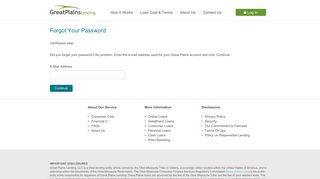 Forgot Password | Great Plains Lending